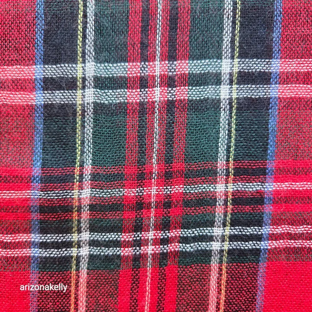Drake's Merino Wool Tartan Red Plaid Scarf